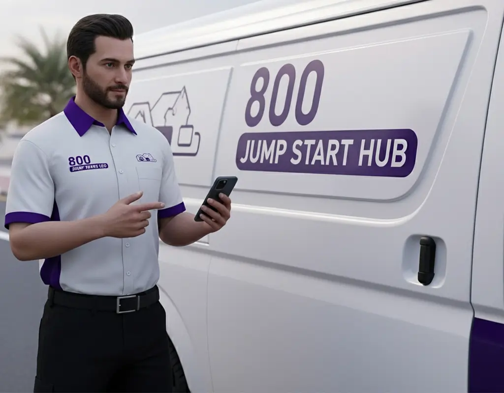 User booking a car battery jump start service online
