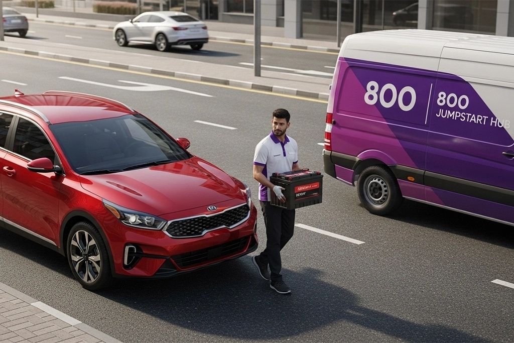 Safe and professional jump start service for KIA models, including Optima, Sportage, and more