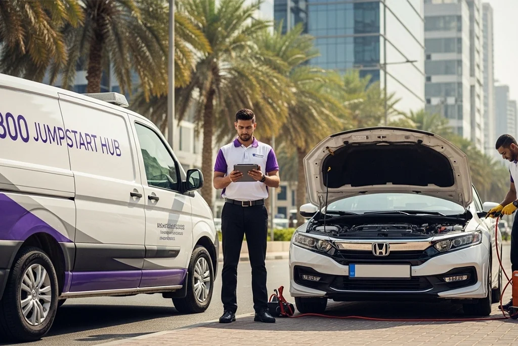 Call or book online to request a Honda jump start service anytime, 24/7